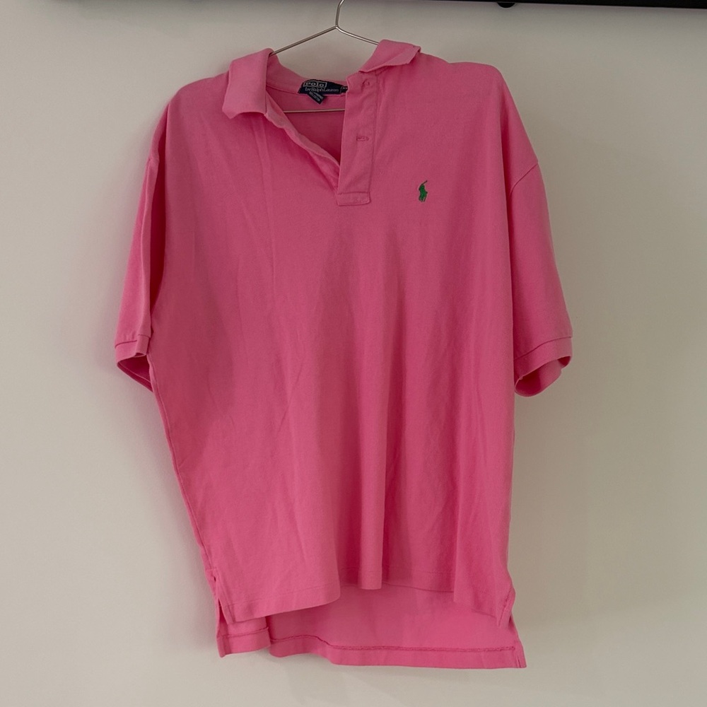 Ralph Lauren Hot Pink Polo with Green Pony